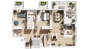 Grundriss Haus 1 - OG - WE 3