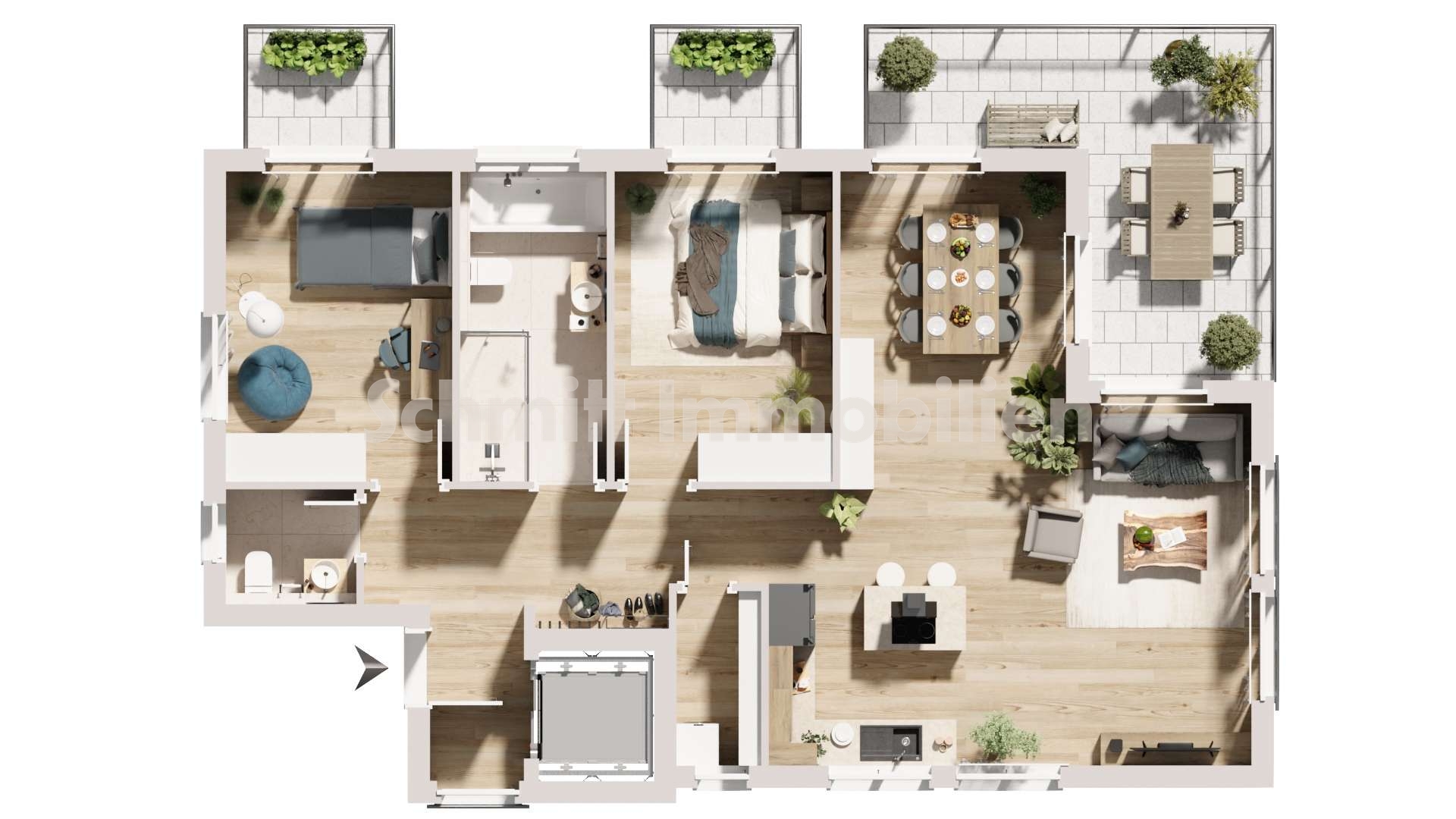 Grundriss Haus 1 - OG - WE 3