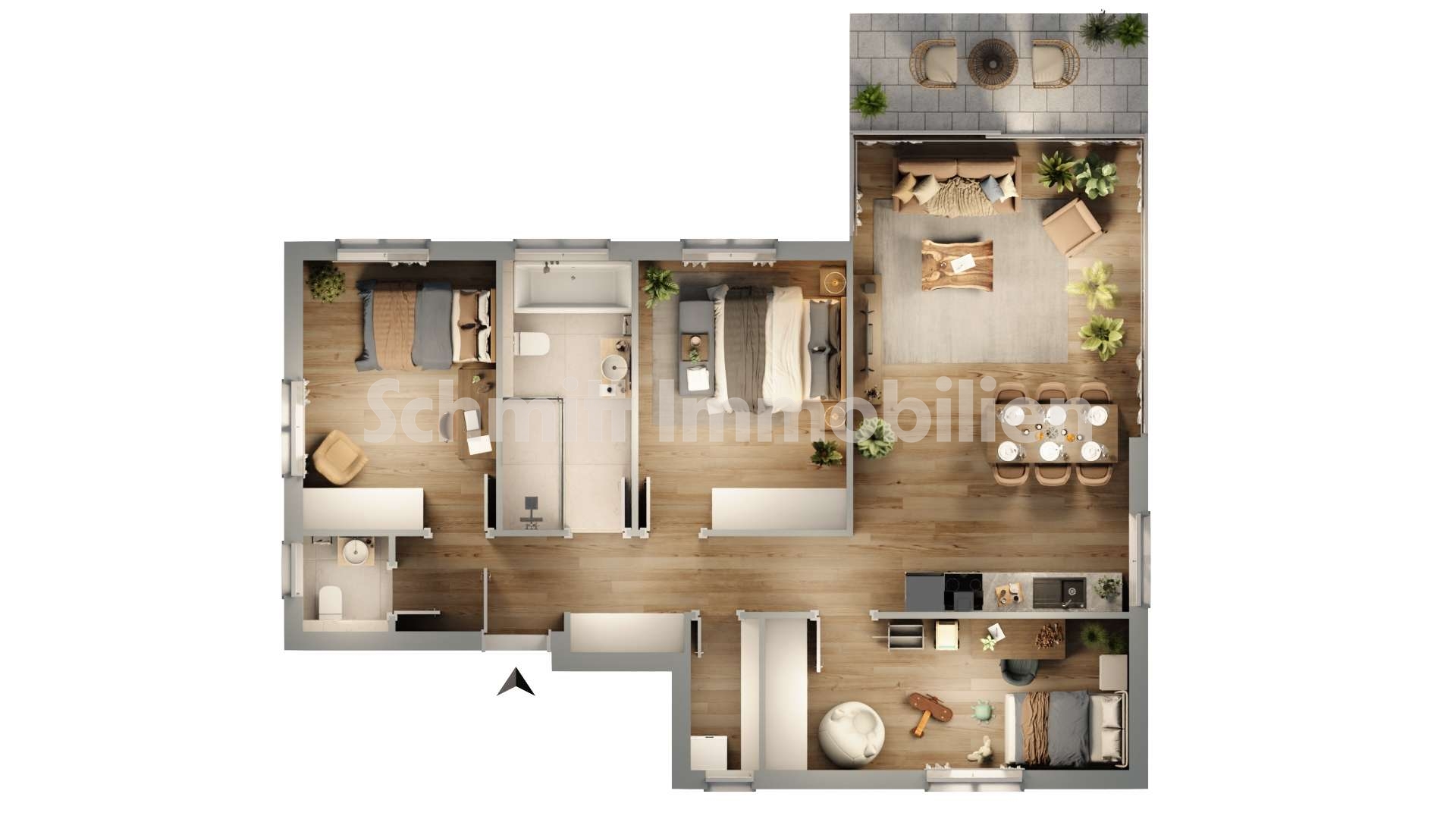 Grundriss Haus 2 - EG - WE 6