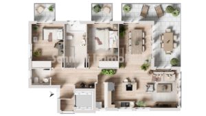 Grundriss Haus 2 - OG - WE 7