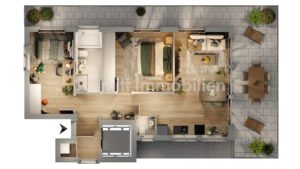 Grundriss Haus 2 - WE 8