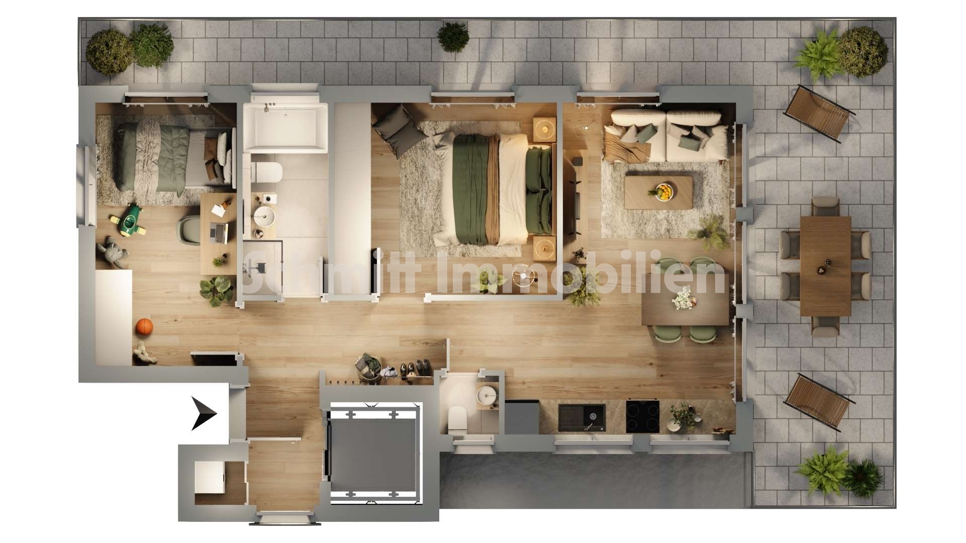 Grundriss Haus 2 - WE 8