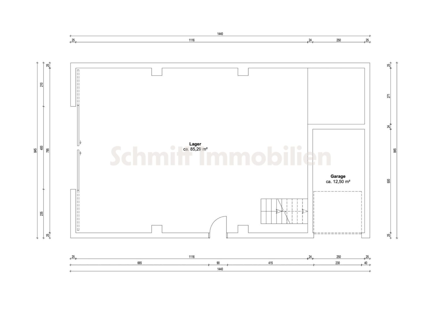 Grundriss Lagerhalle
